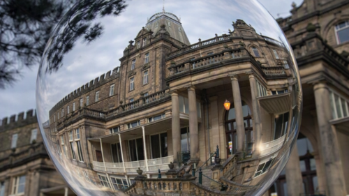 County Hall in a crystal ball