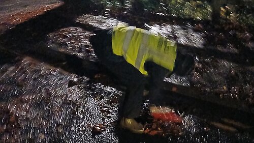 Flood Warden at work