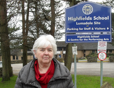 Image courtesy of Martin Burfoot Sue Burfoot outside Highfields