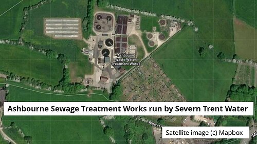 Aerial view of Ashbourne STW