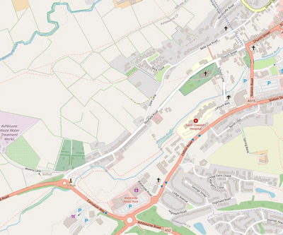 Image courtesy of Open Street maps Map of Clifton and Mayfield roads Ashbourne