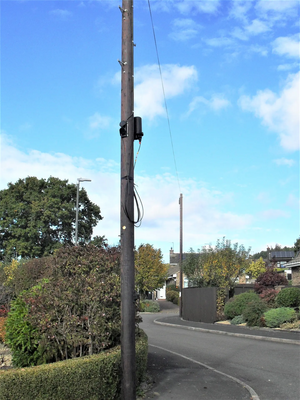 Image courtesy of Martin Burfoot Telegraph poles in Mooredge Close Matlock